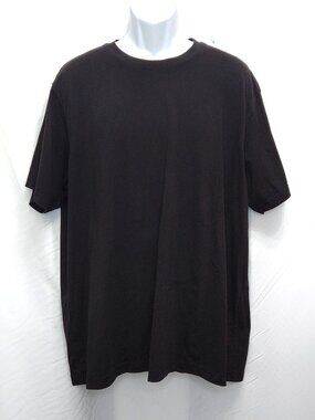 Eddie Bauer T Shirt Mens XXL Black Short Sleeve 2XL Tee Cotton Blend Solid X!06